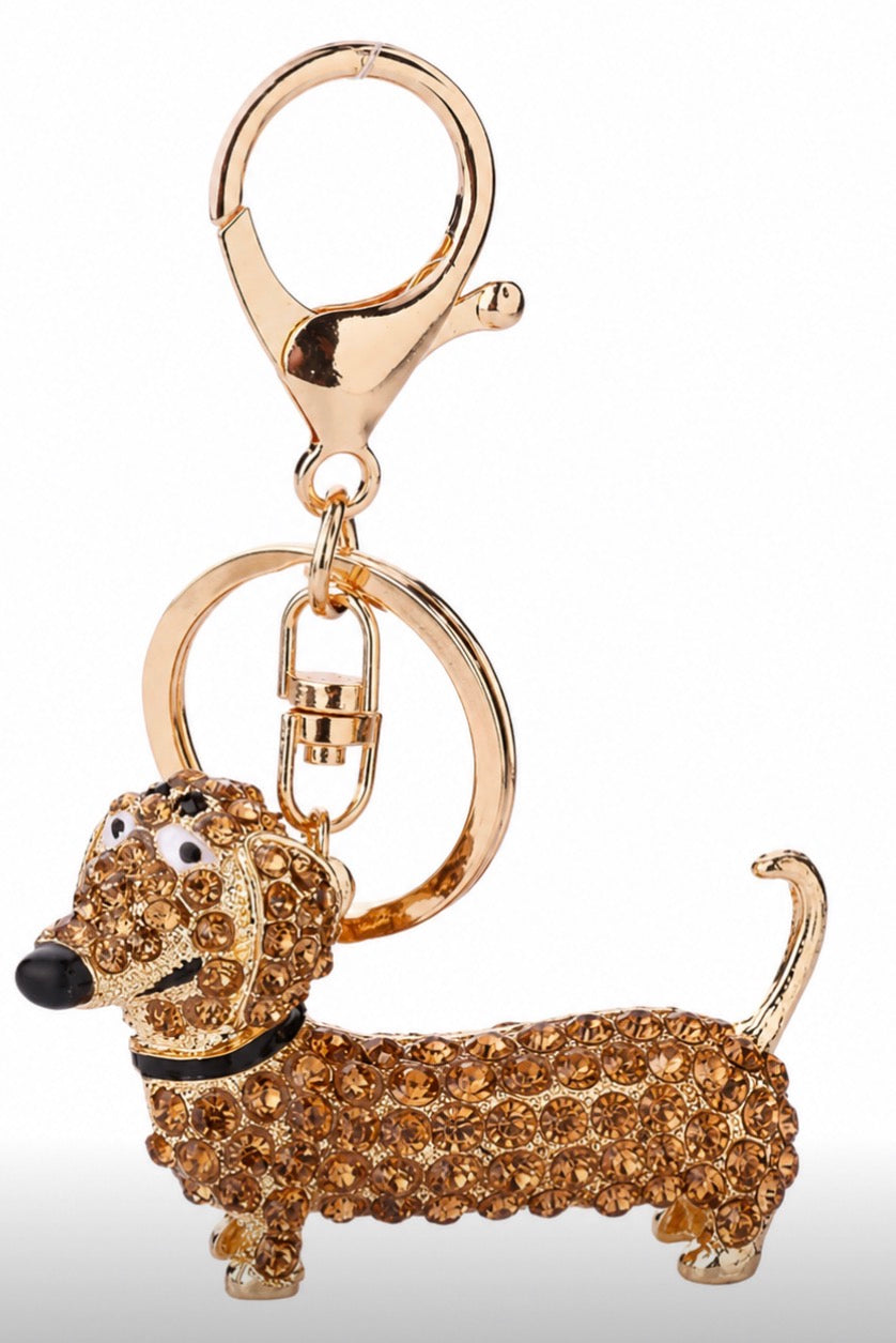 gold diamond key chain